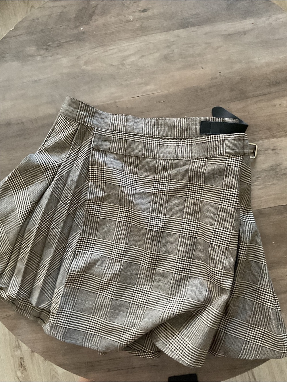 Forever 21 Gray Plaid Pleated Skirt - Picture 4 of 6